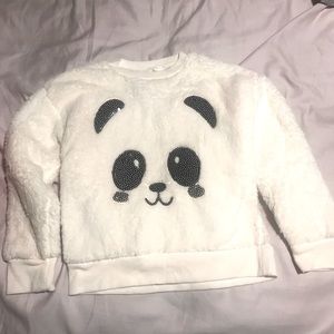 NWT Panda Fluffy Sweatshirt Size 6